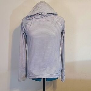 Gap fit Breathe long sleeve stripe scuba hoodie